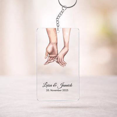 Acryl-Schlüsselanhänger in sanftem Licht