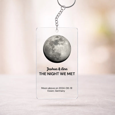 Acryl-Schlüsselanhänger in sanftem Licht