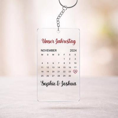 Acryl-Schlüsselanhänger in sanftem Licht