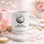 Romantische Tasse auf Marmortray