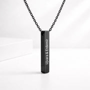 Schwarze Halskette mit minimalistischer Pendantschmuck