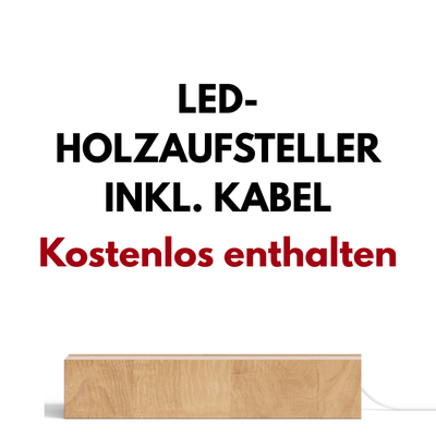 LED-Holzaufsteller inkl. USB Kabel